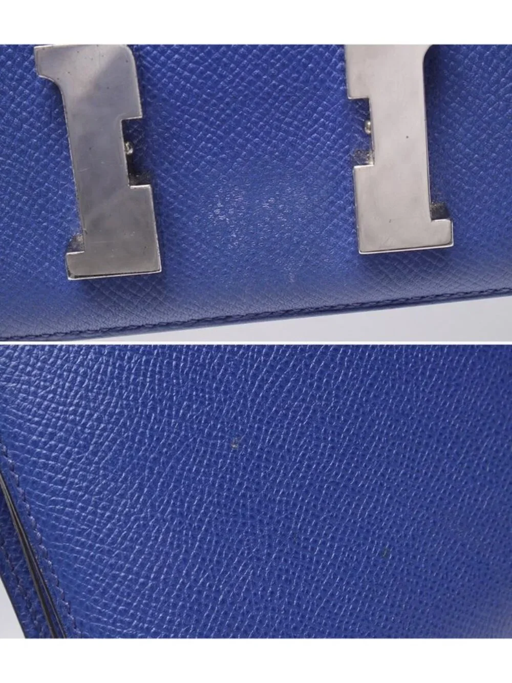 Hermes Shoulder Bag Crossbody Silver Constance